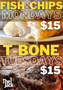 tbone tuesday fish and chips monday food special