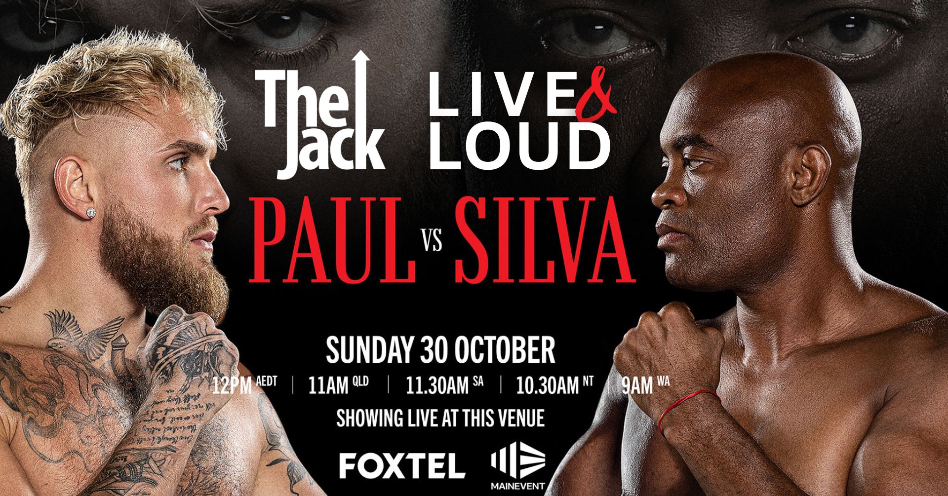 BOXING JAKE PAUL vs ANDERSON SILVA OCTOBER 30 THE JACK, CAIRNS The Jack Cairns